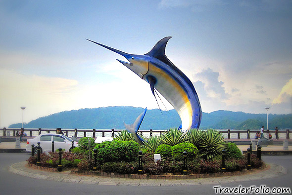sterling marlin wallpaper. marlin-roundabout-kota-kinabalu. More fish statues adorning the waterfront.