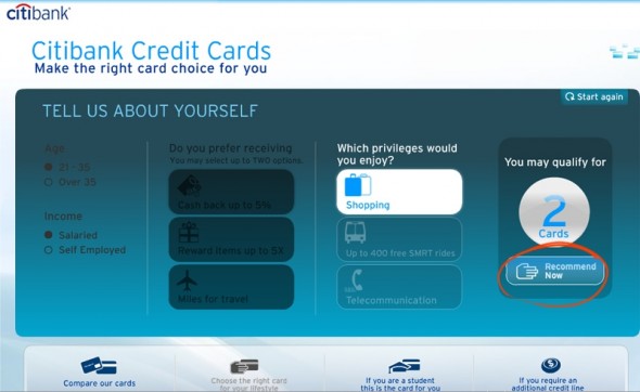 citibank-card-recommender-website
