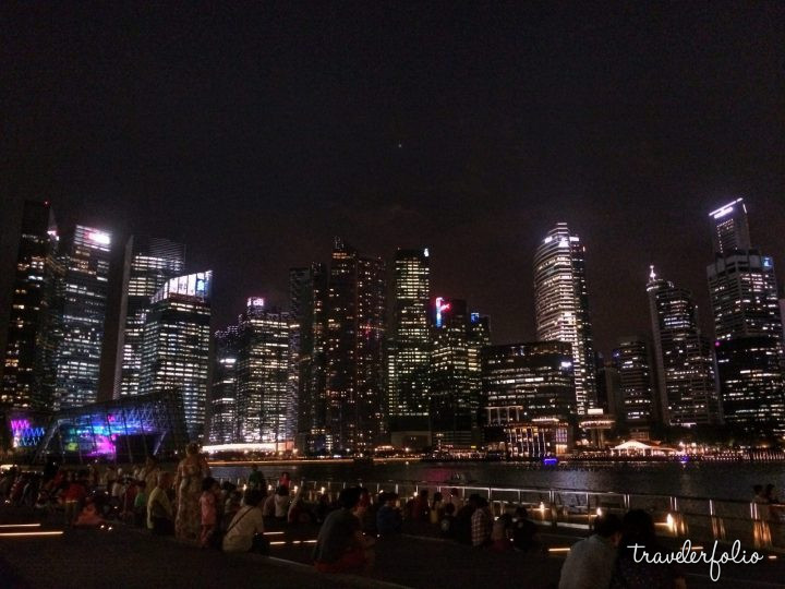 marina bay night scene